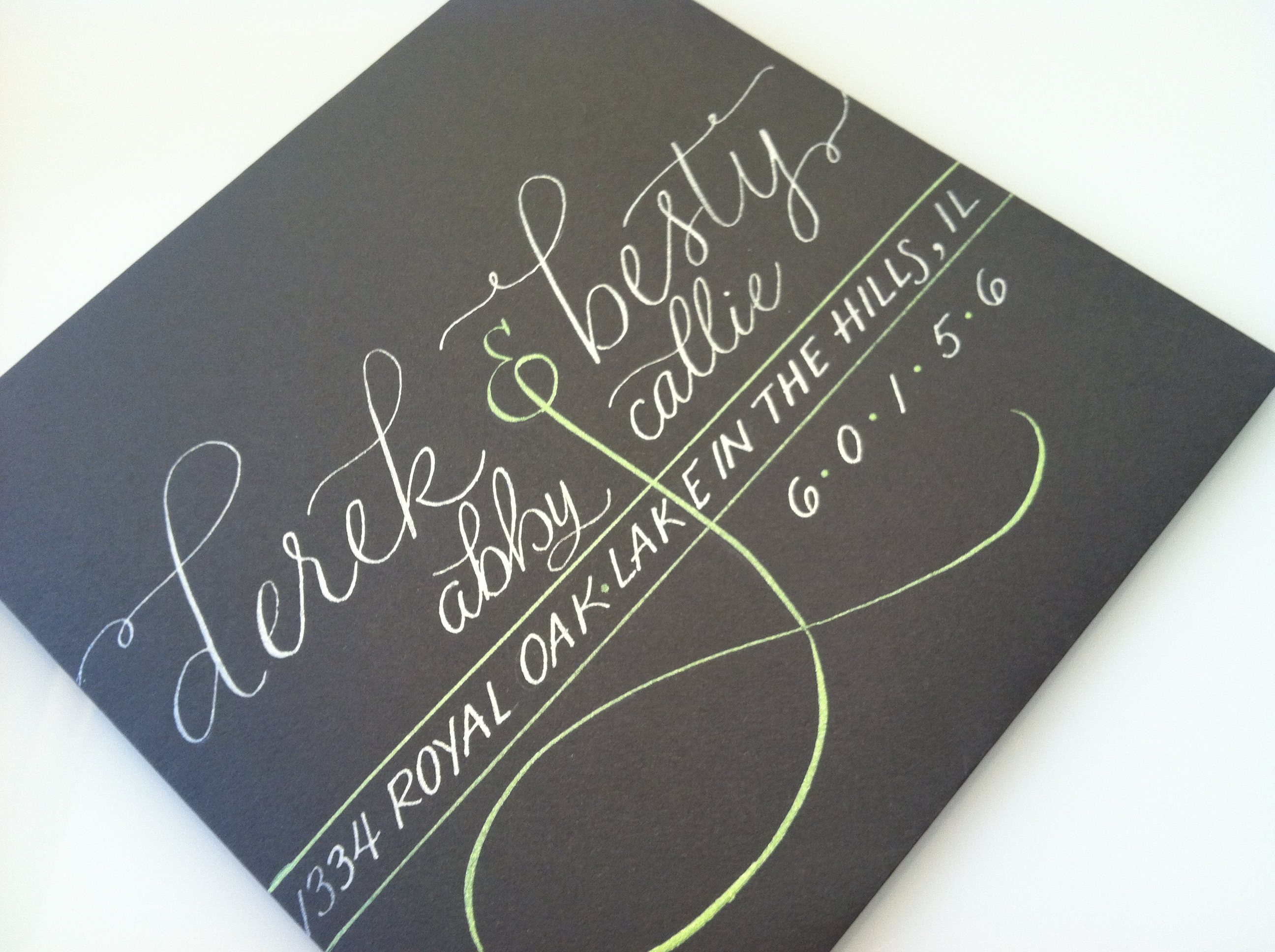 Whimsical Wedding Envelope Design